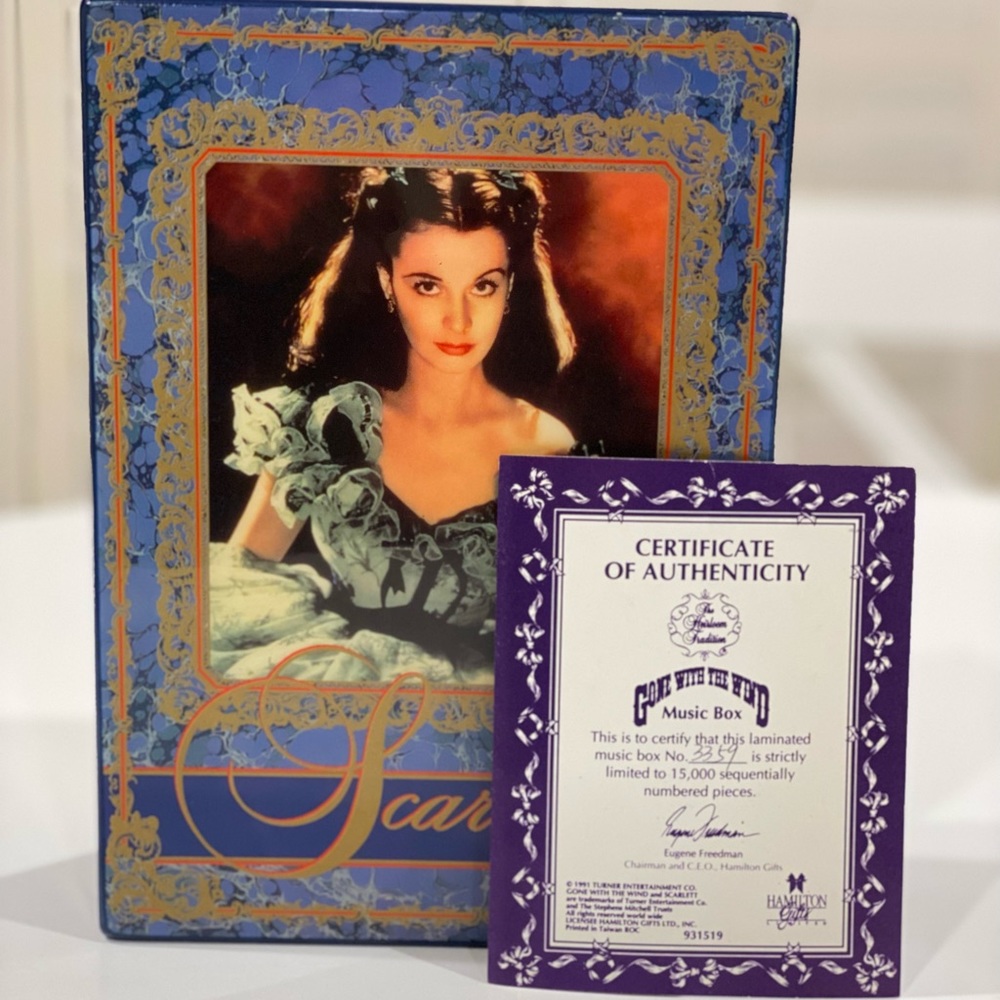 Gone with the Wind Scarlett O’Hara Music Box with Certificate of Authenticity